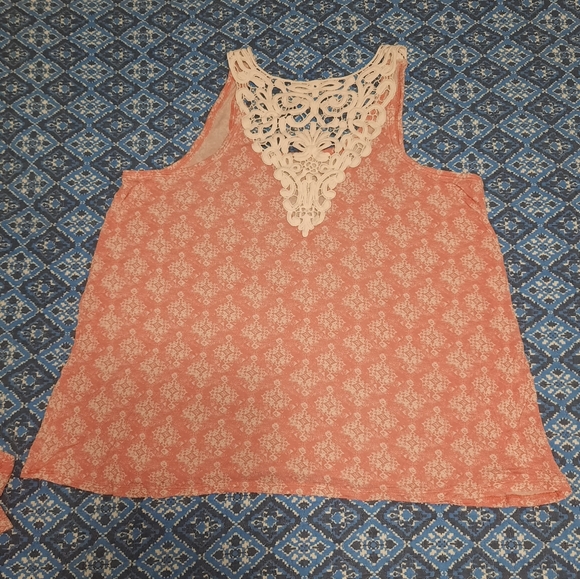 Peach & White Print Pyjama Short Set - Picture 3 of 11